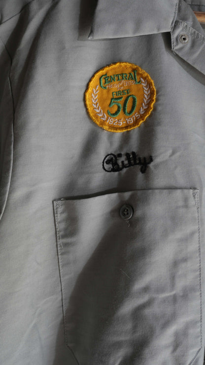 1970s Chain Stitch Work Shirt | L