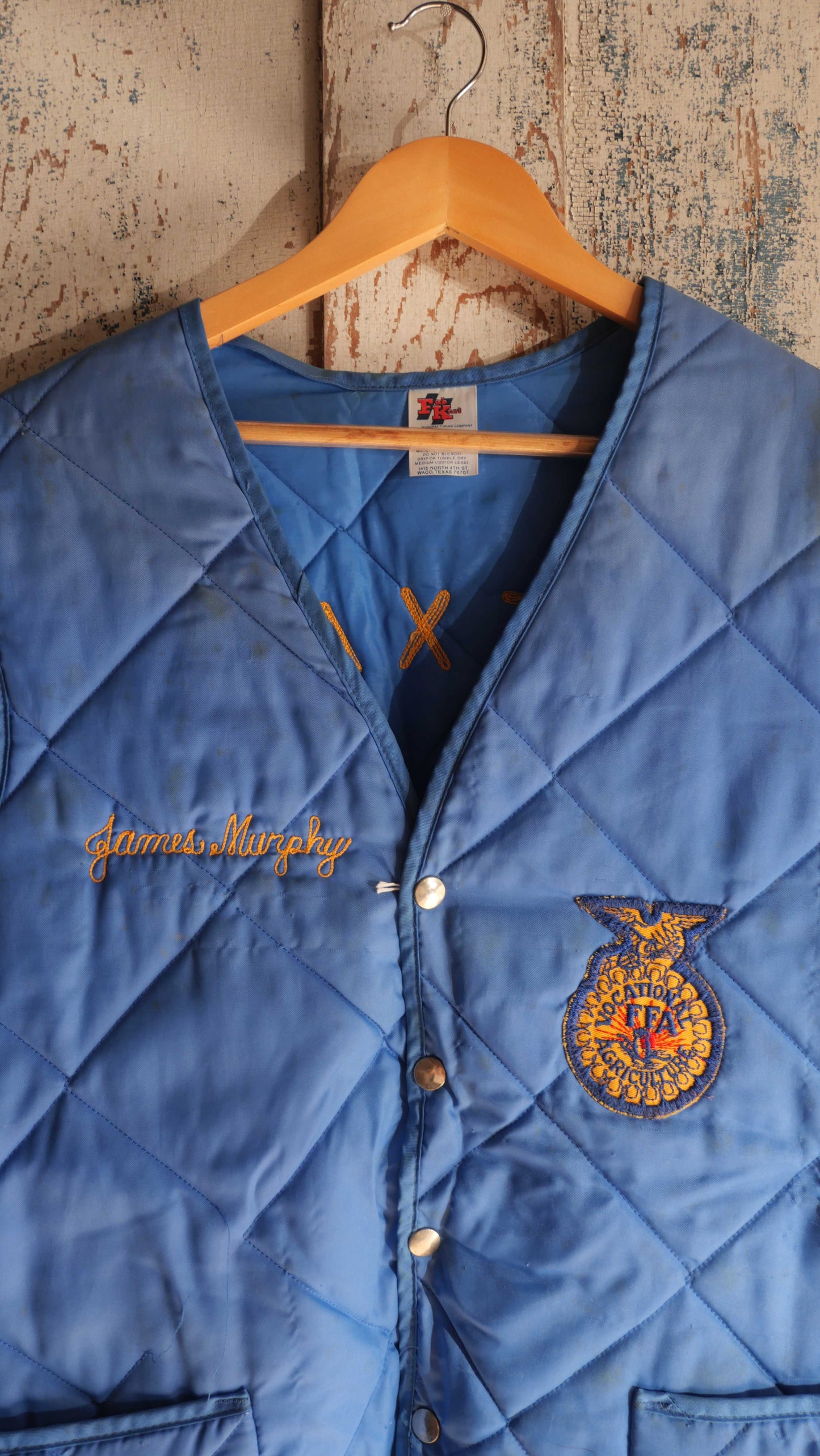 1970s FFA Quilted Vest | L