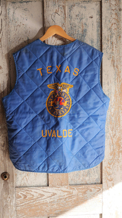 1970s FFA Quilted Vest | L