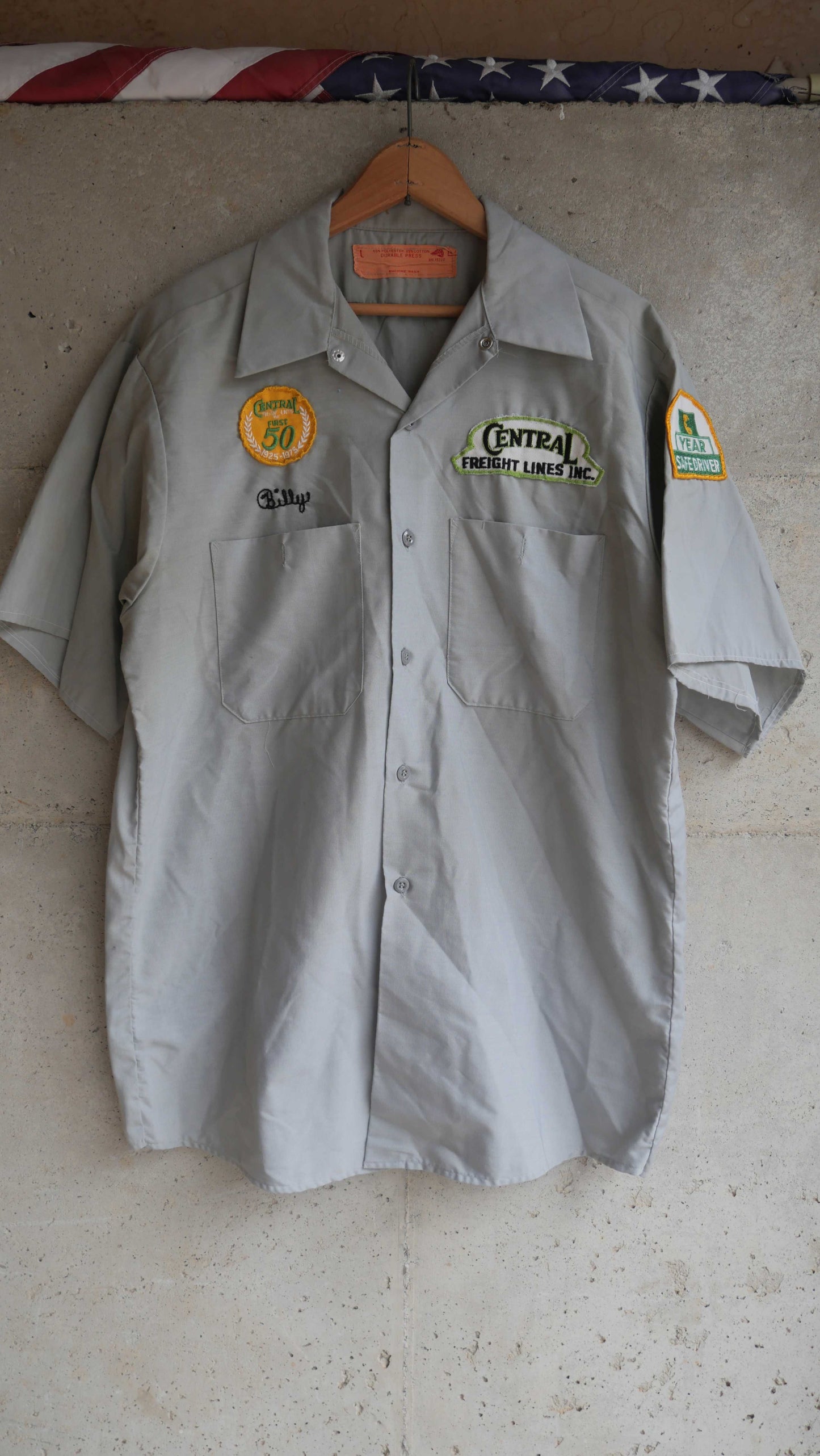 1970s Chain Stitch Work Shirt | L
