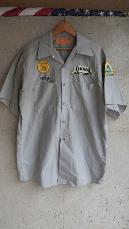 1970s Chain Stitch Work Shirt | L