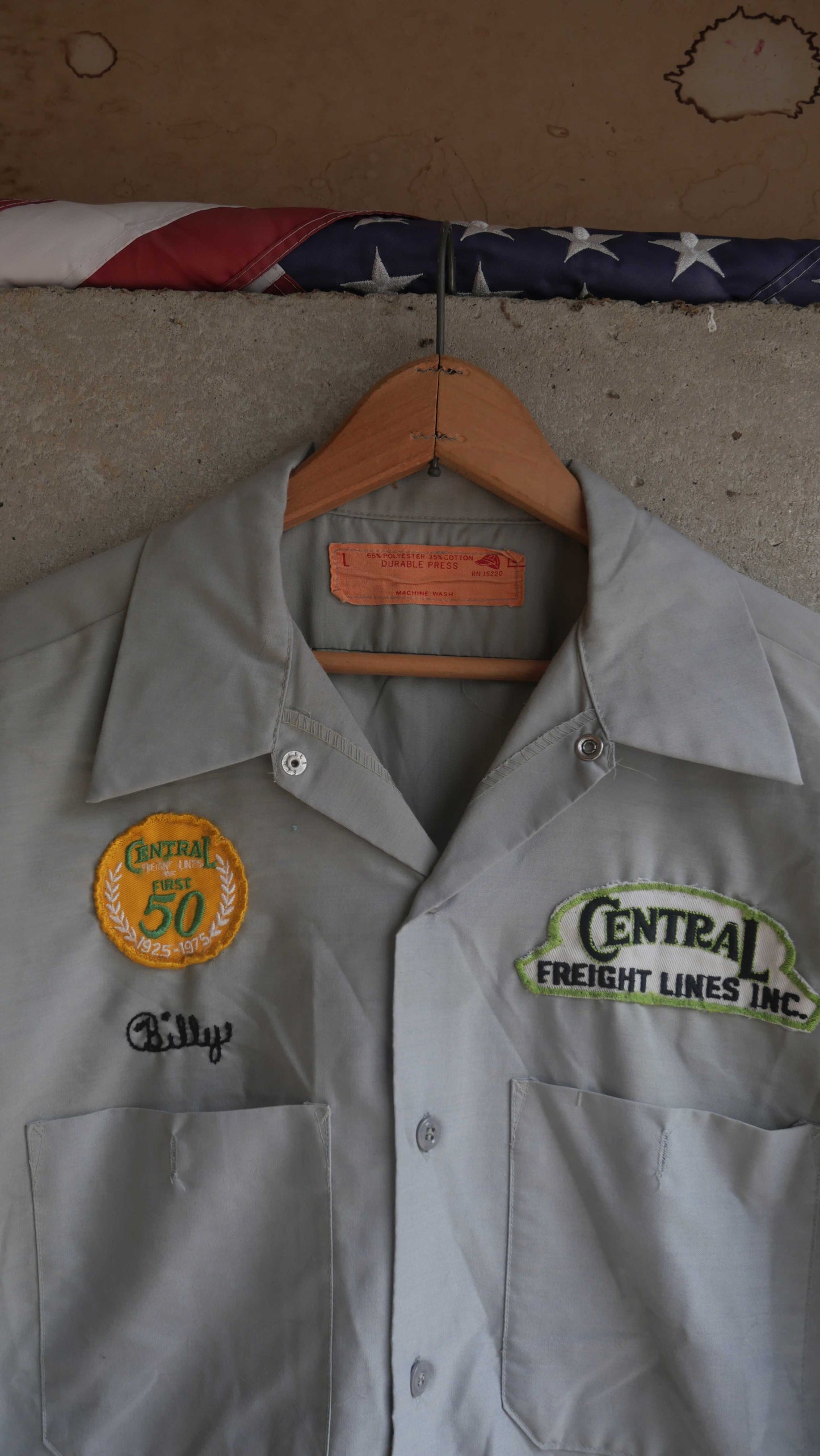 1970s Chain Stitch Work Shirt | L