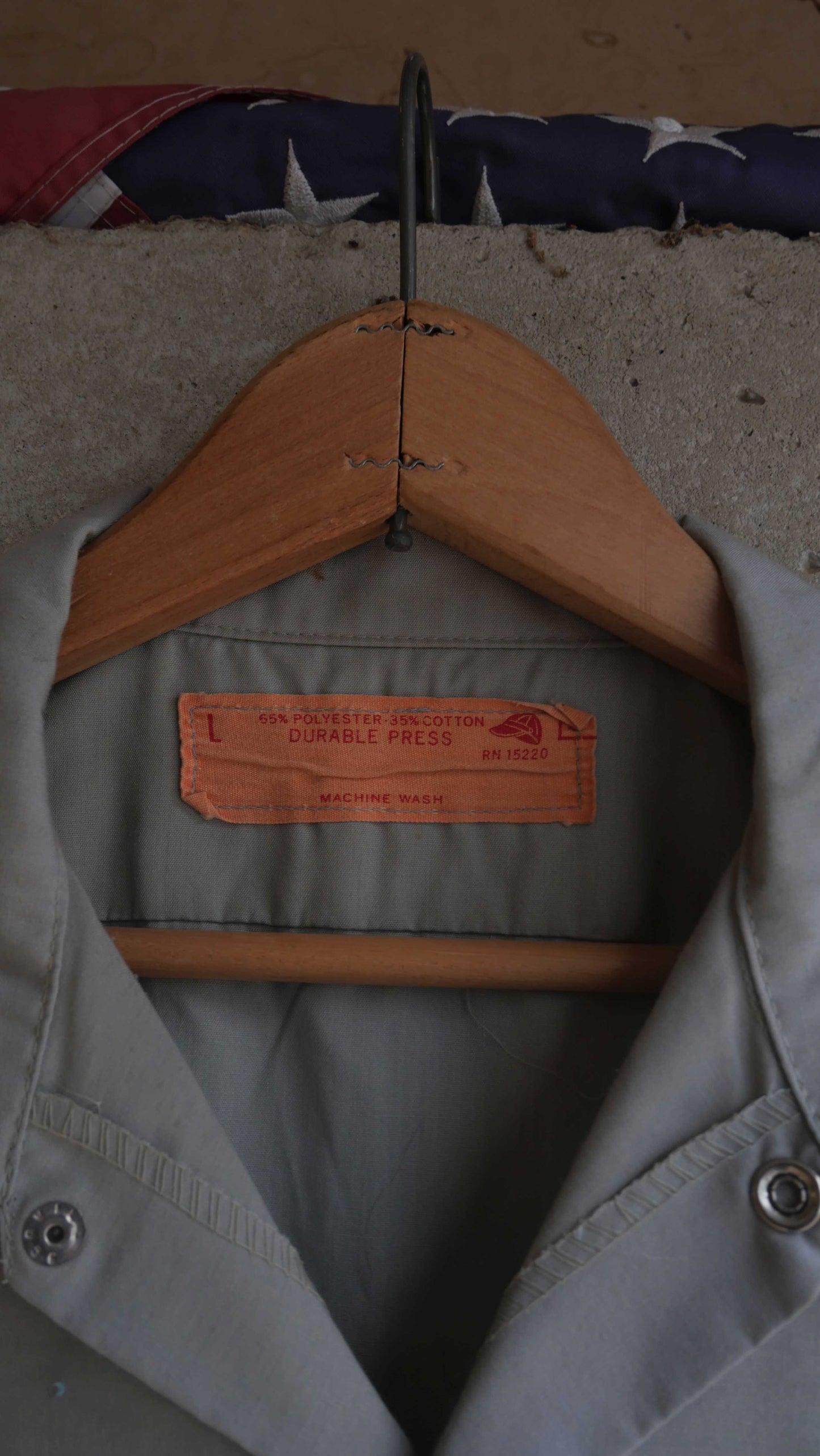 1970s Chain Stitch Work Shirt | L