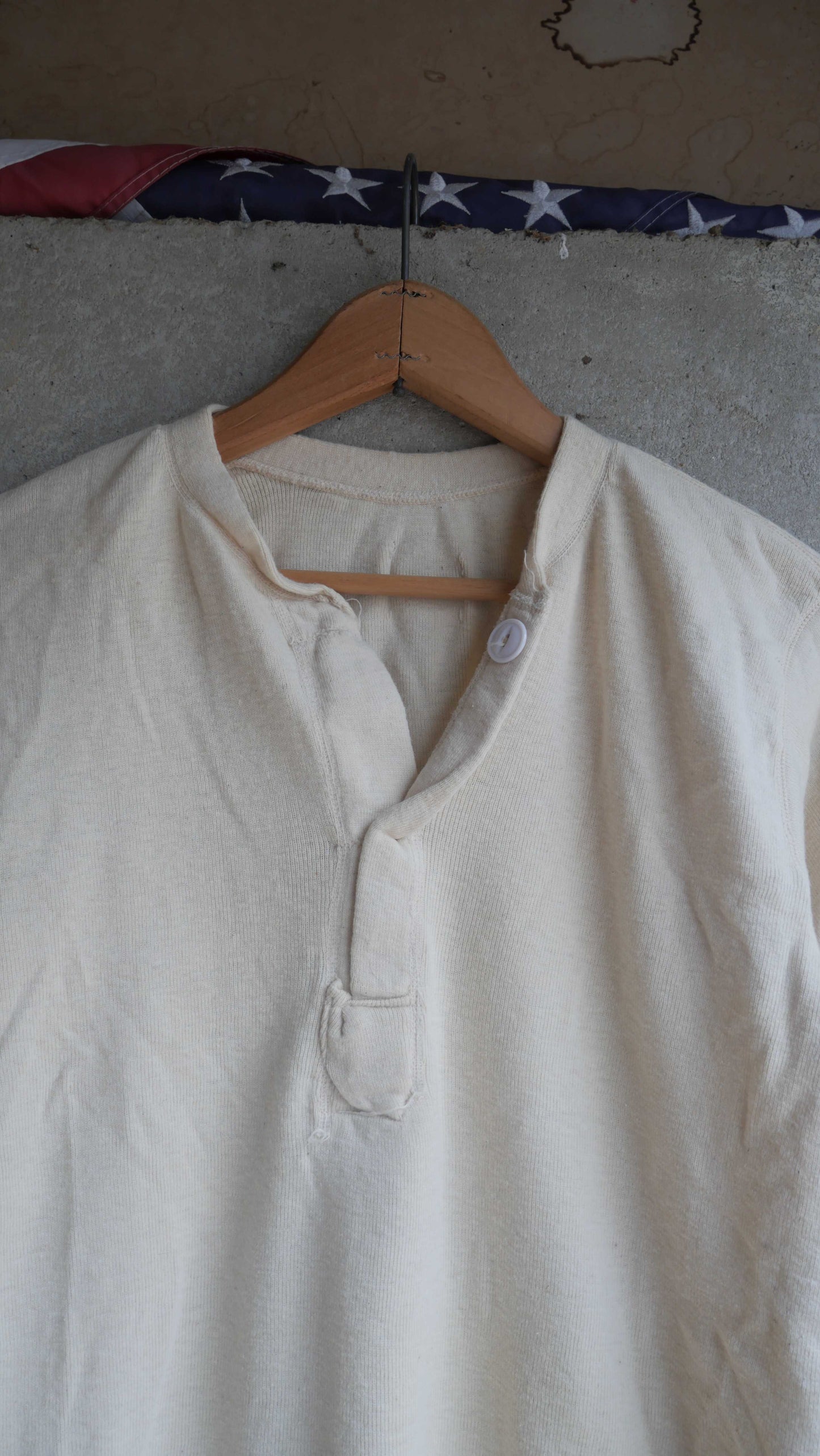 1970s Knit Henley Shirt | M