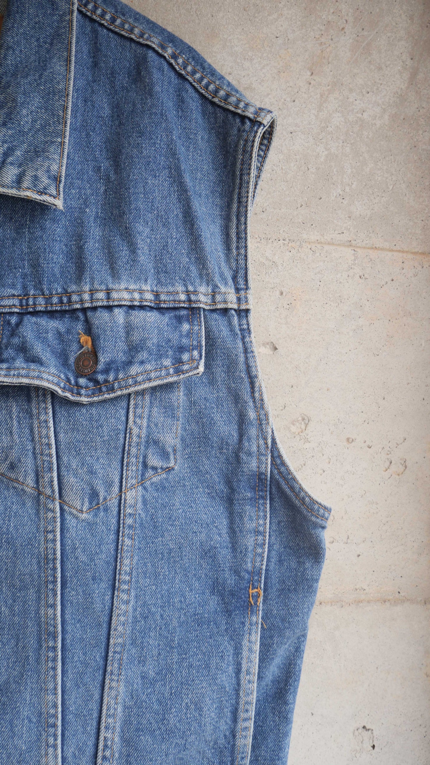 1990s Harley Denim Vest | XL