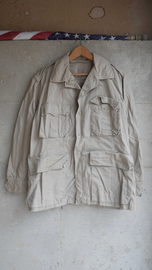 1970s Khaki Military Shirt | L