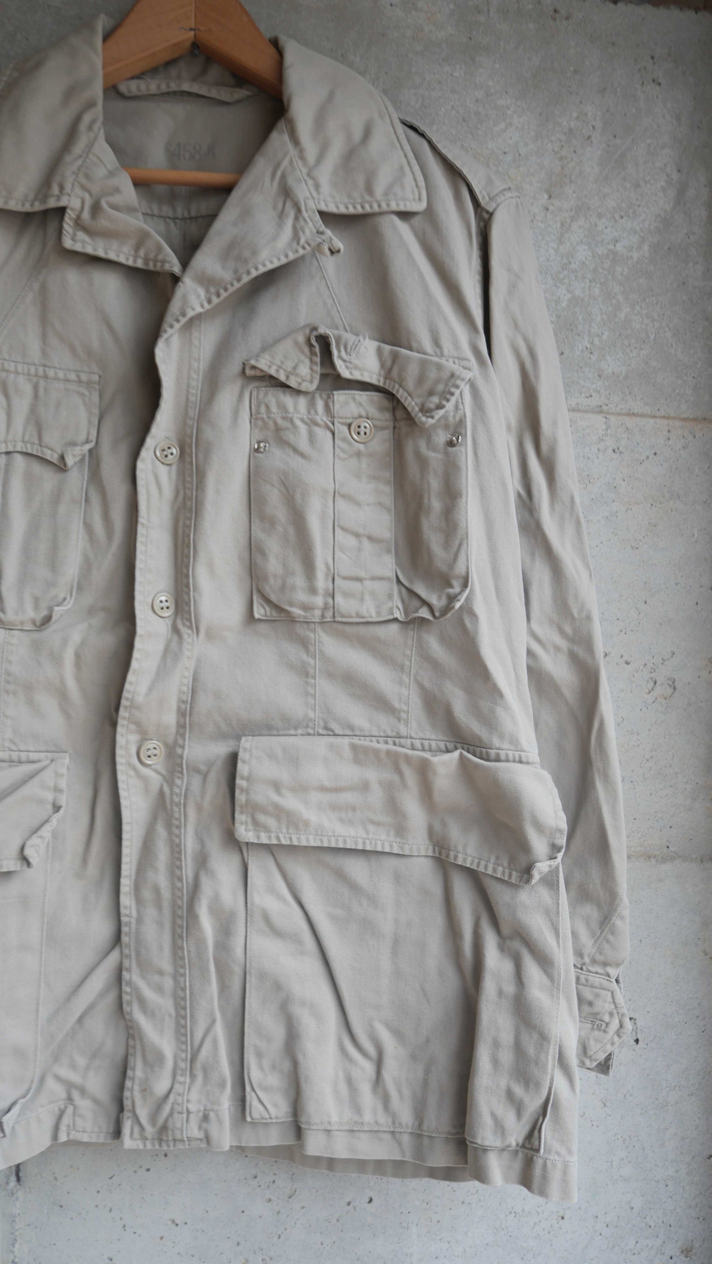 1970s Khaki Military Shirt | L
