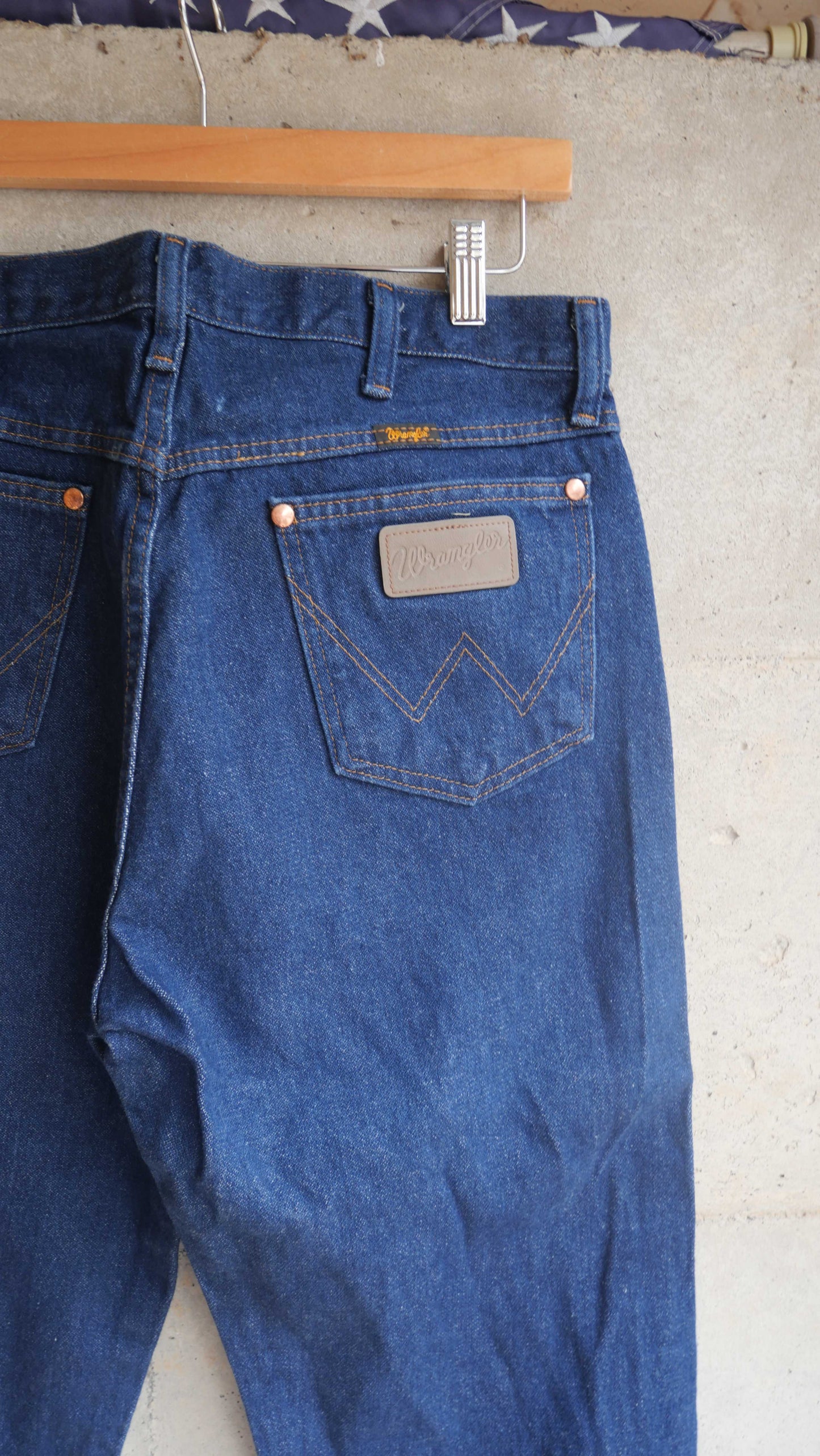 1980s Indigo Wrangler Denim | 32