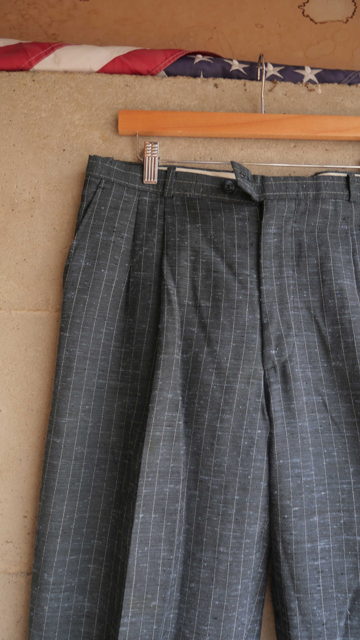 1980s Pin Stripe Slacks | 34