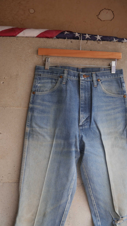 1990s Starched Wrangler Denim | 28