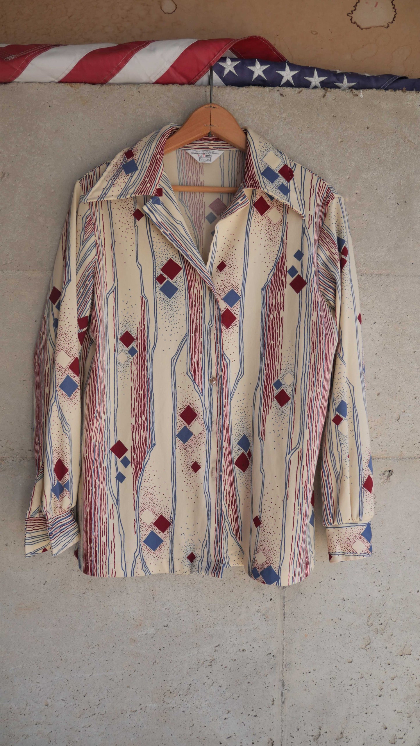 1970s Polyester Shirt | M