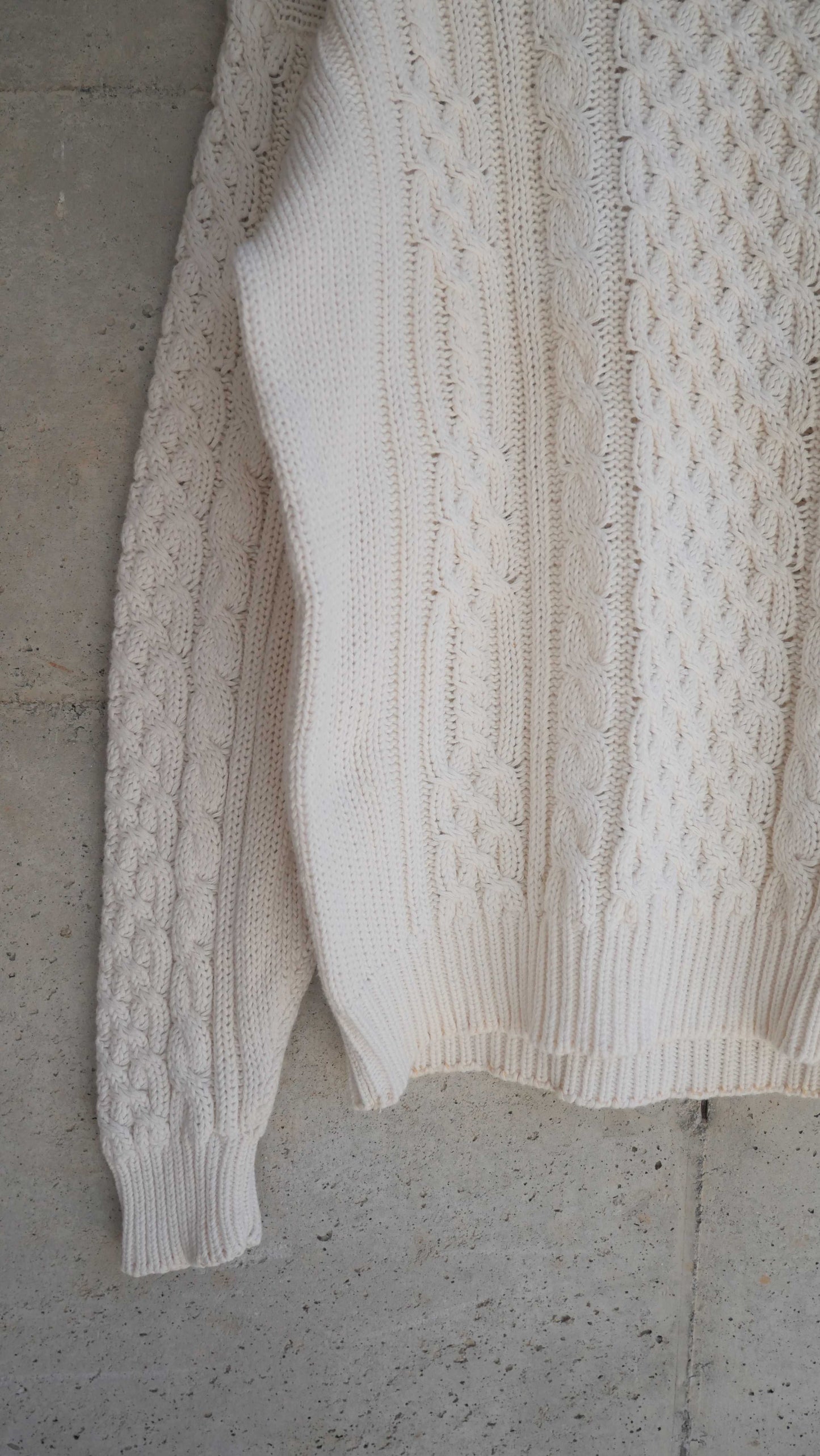 1990s Fisherman Knit Sweater | L