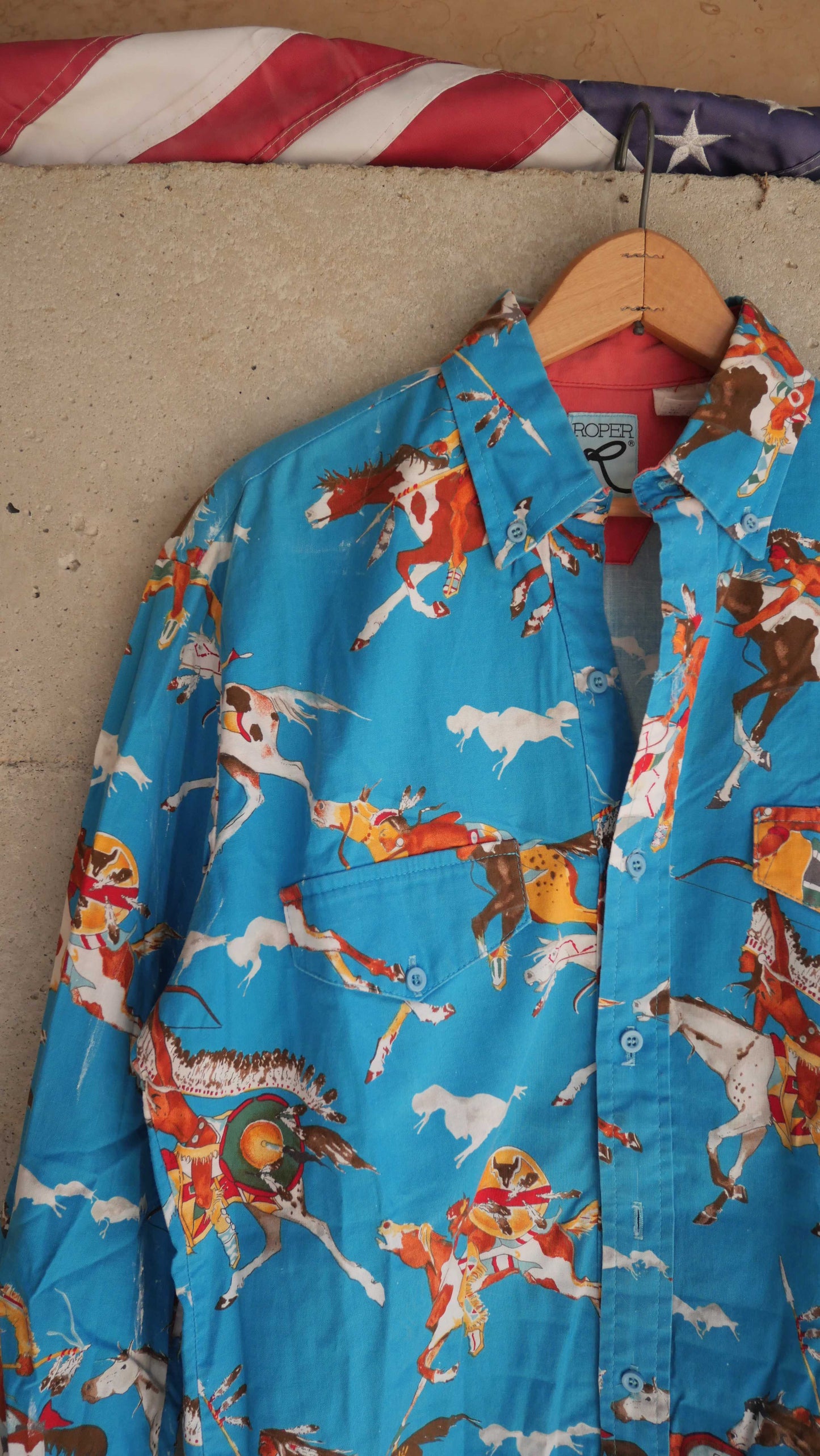 1980s Western Button Up | L