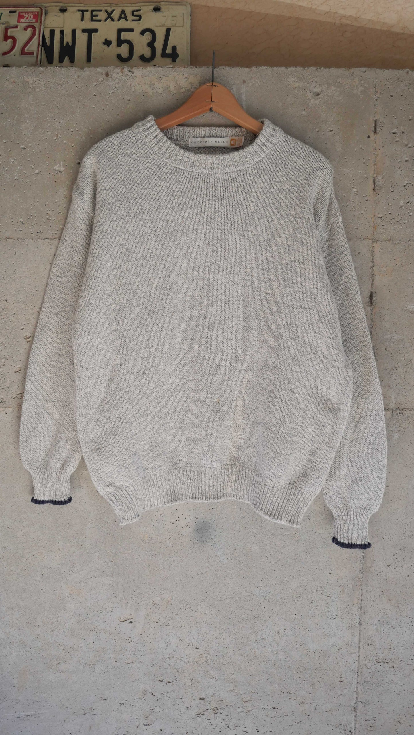 1990s Heather Gray Knit Sweater | L