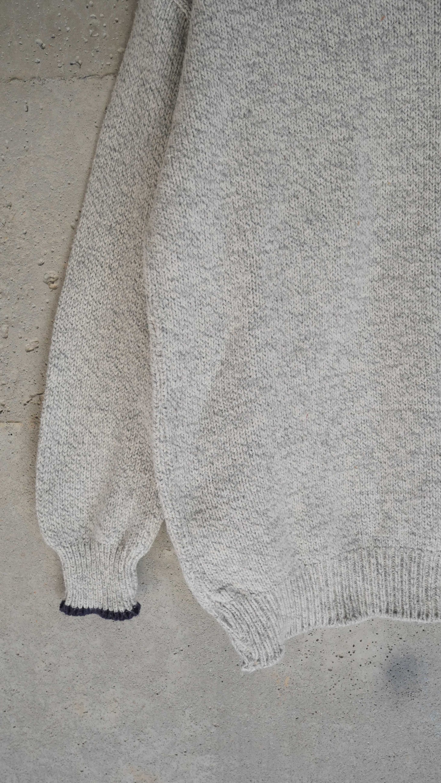 1990s Heather Gray Knit Sweater | L