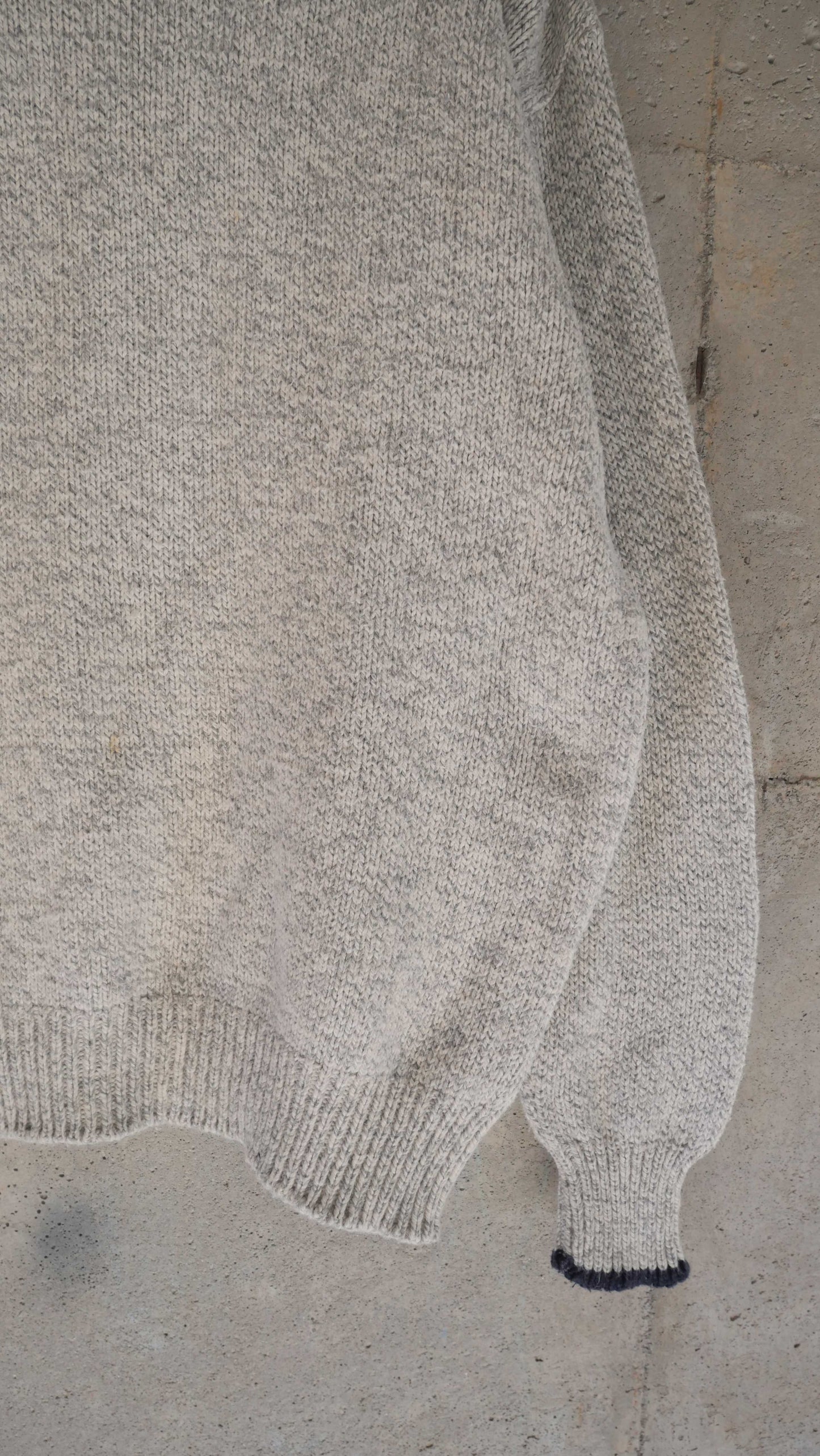 1990s Heather Gray Knit Sweater | L