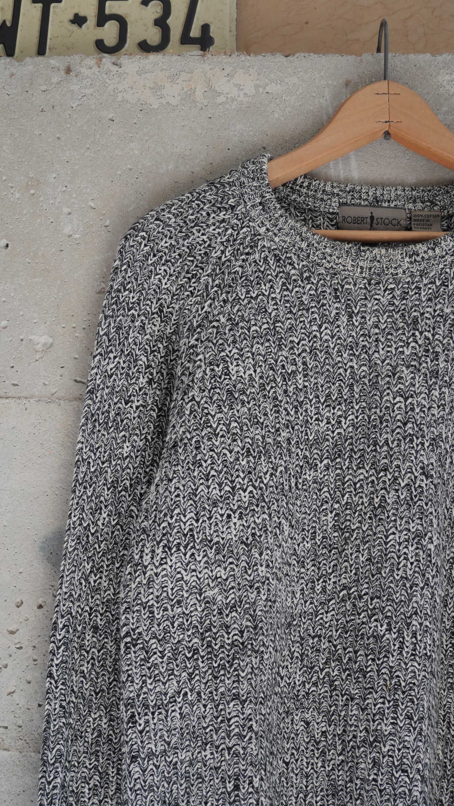 1990s Salt n Pepper Knit Sweater | M