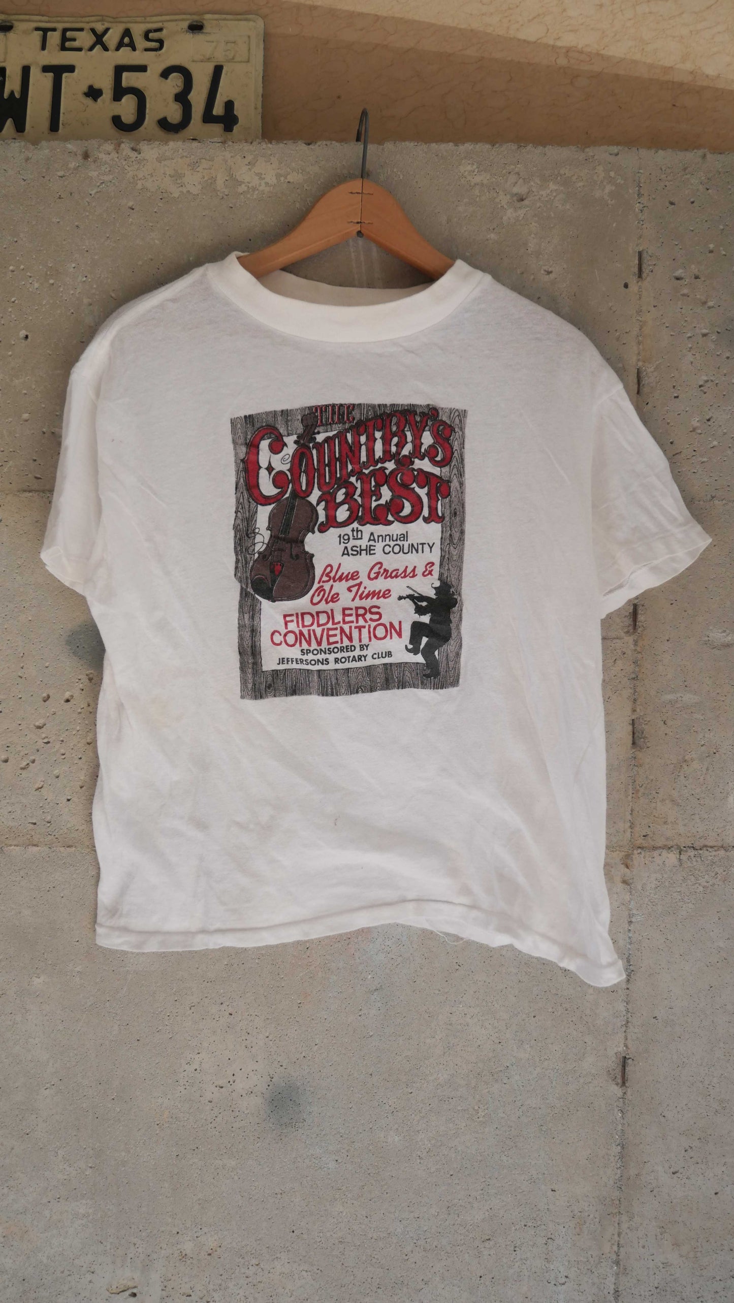 1970s Blue Grass Boxy Tee | M