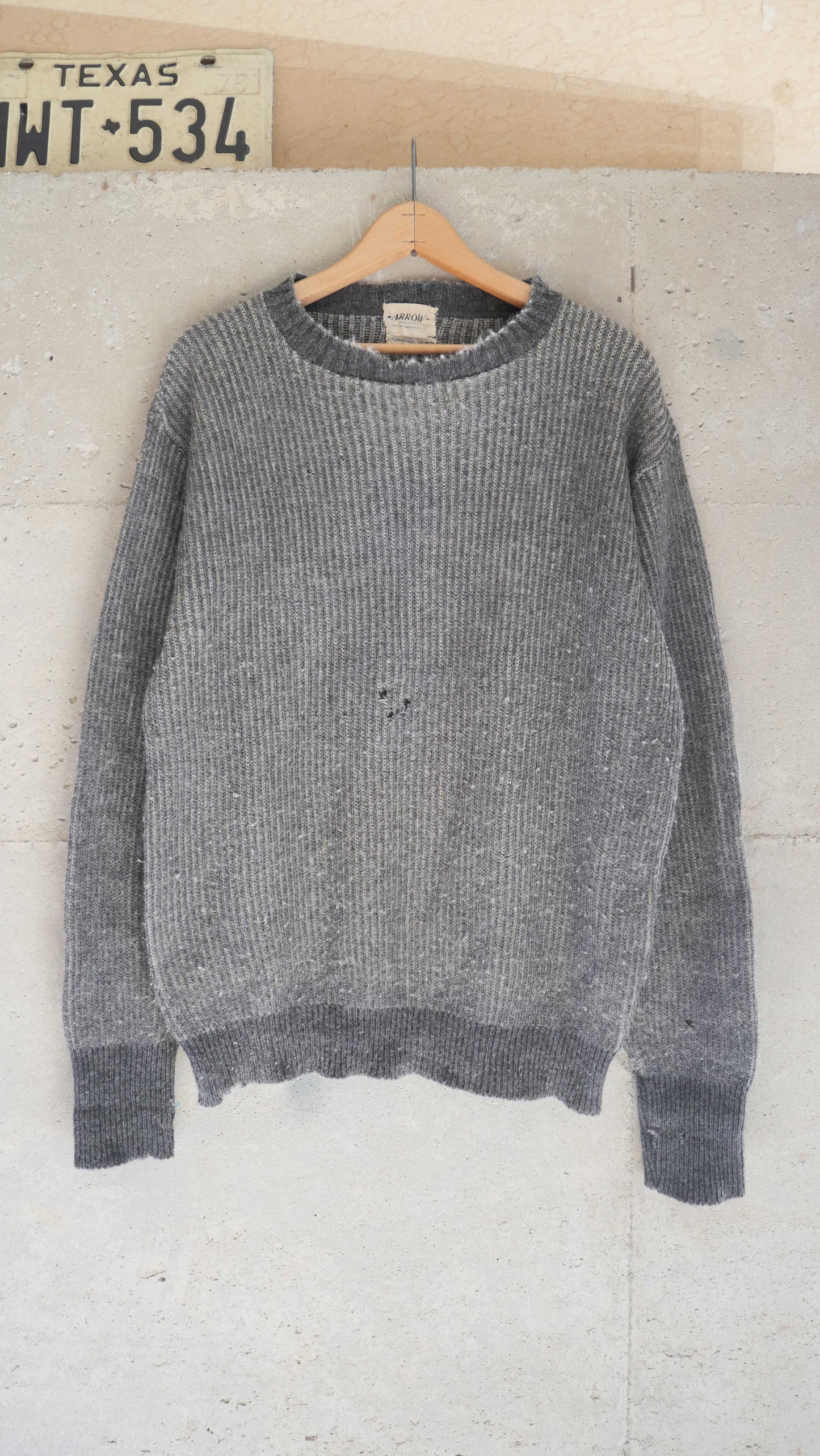 1960s Two Tone Knit Sweater | L