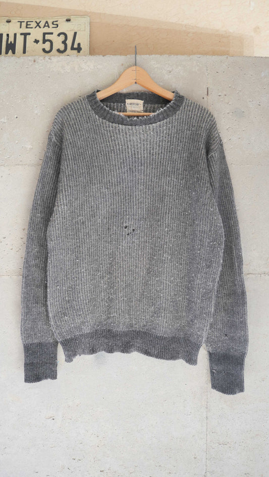 1960s Two Tone Knit Sweater | L