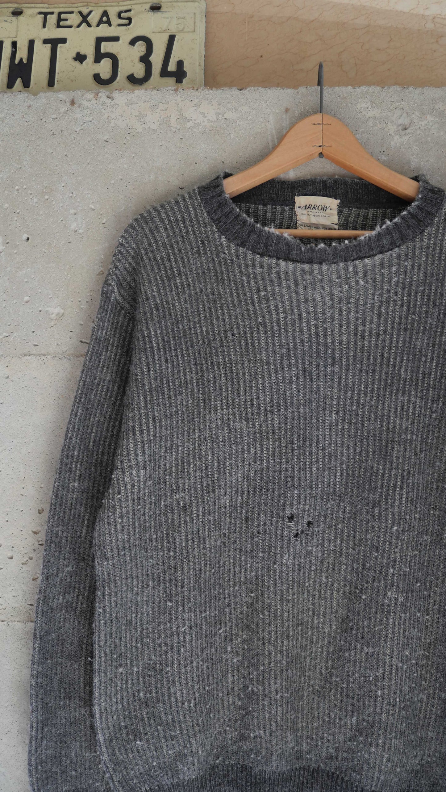 1960s Two Tone Knit Sweater | L