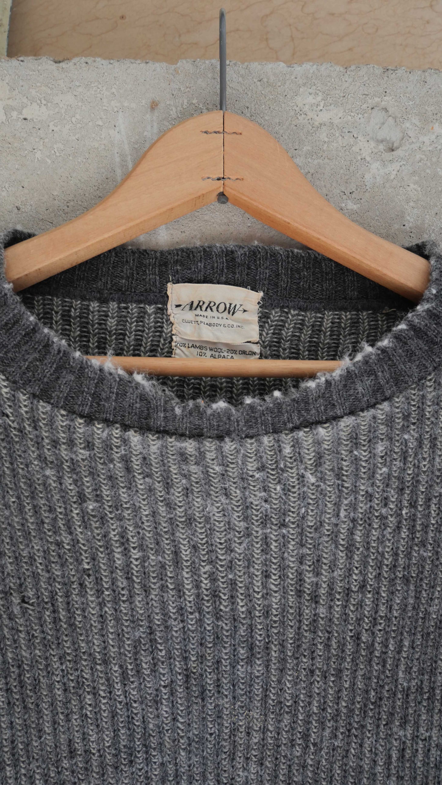 1960s Two Tone Knit Sweater | L