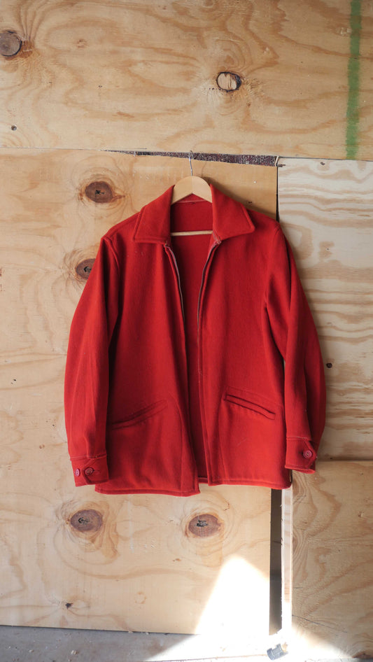 1960s Red Wool Coat | L