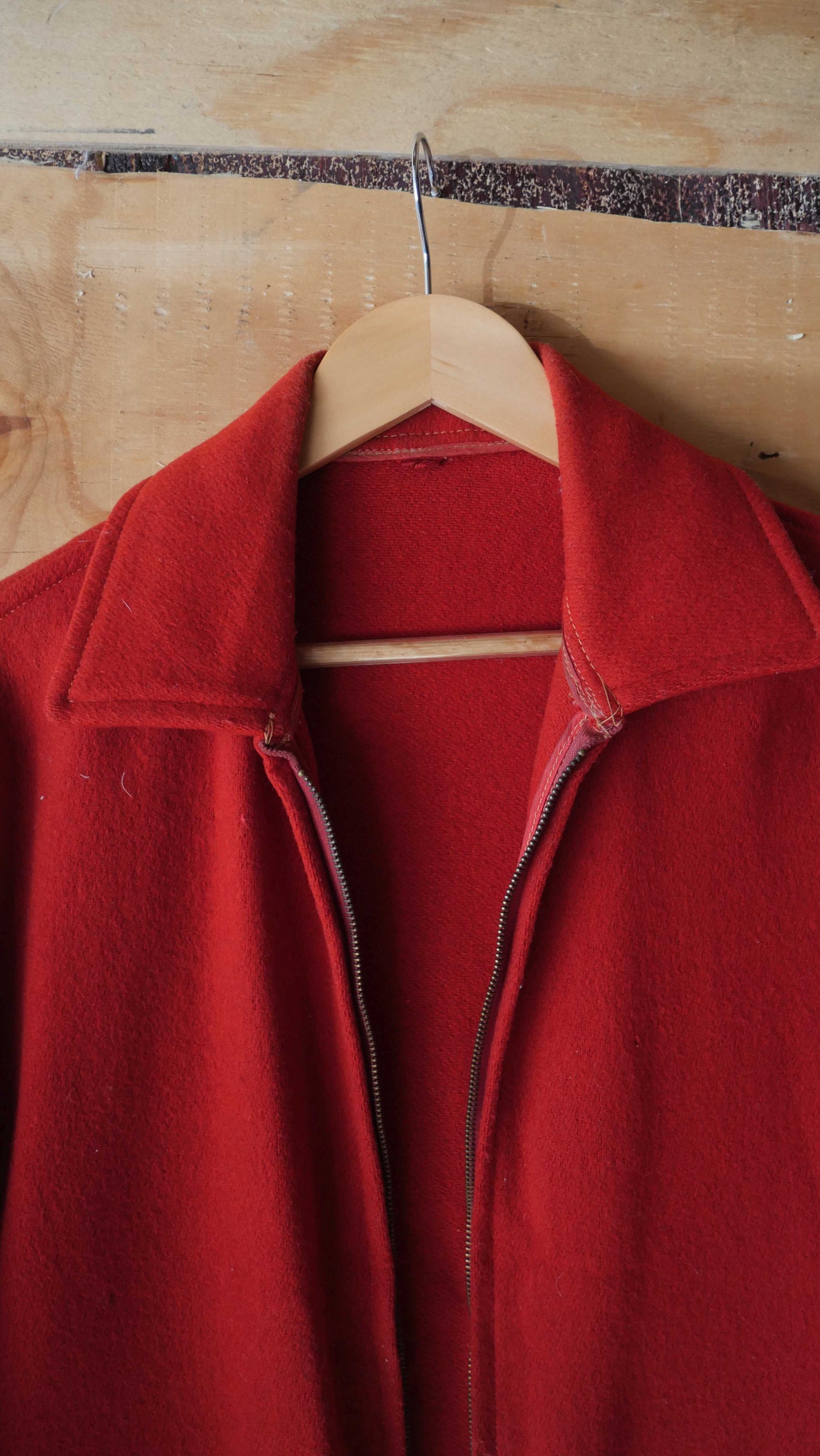 1960s Red Wool Coat | L