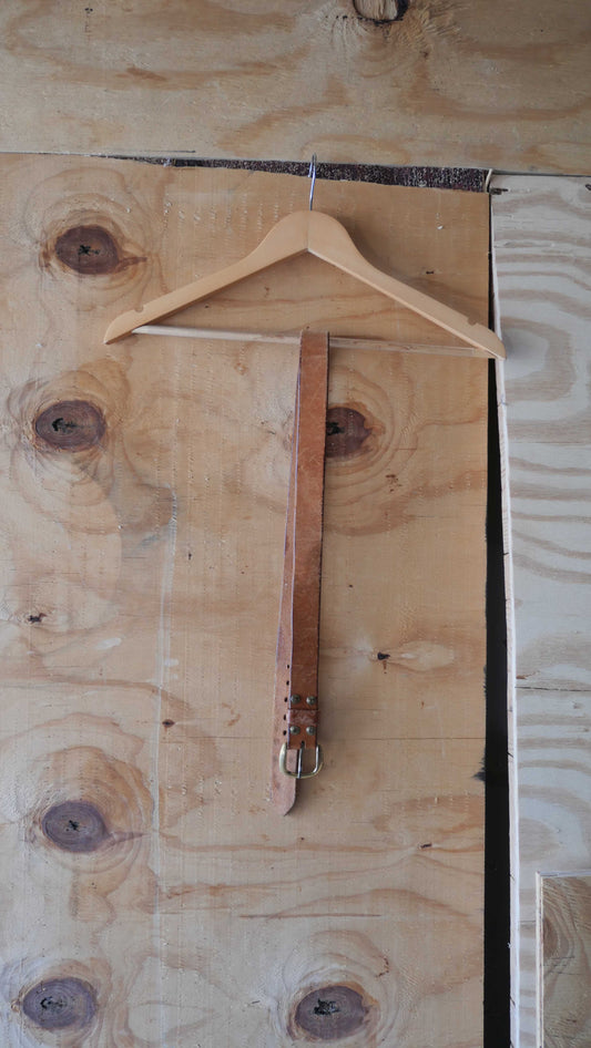 1970s Brown Leather Belt | 32