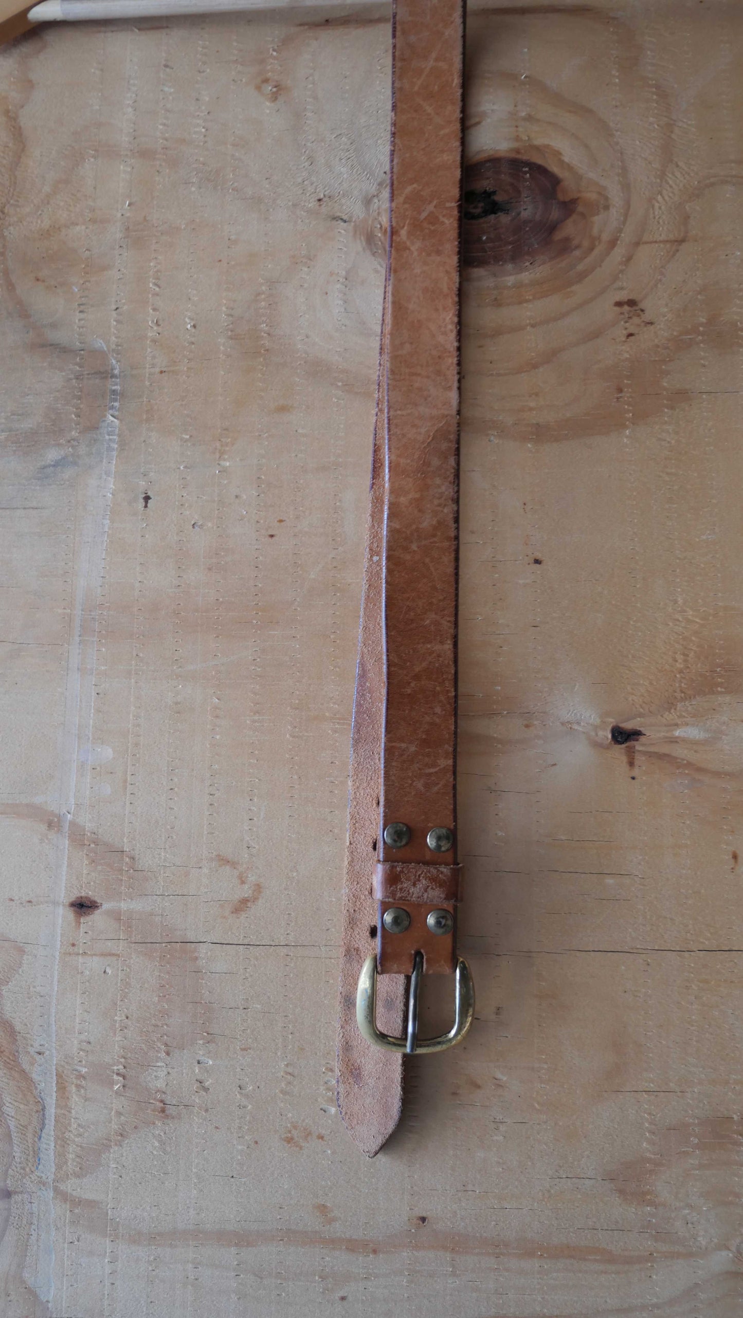 1970s Brown Leather Belt | 32