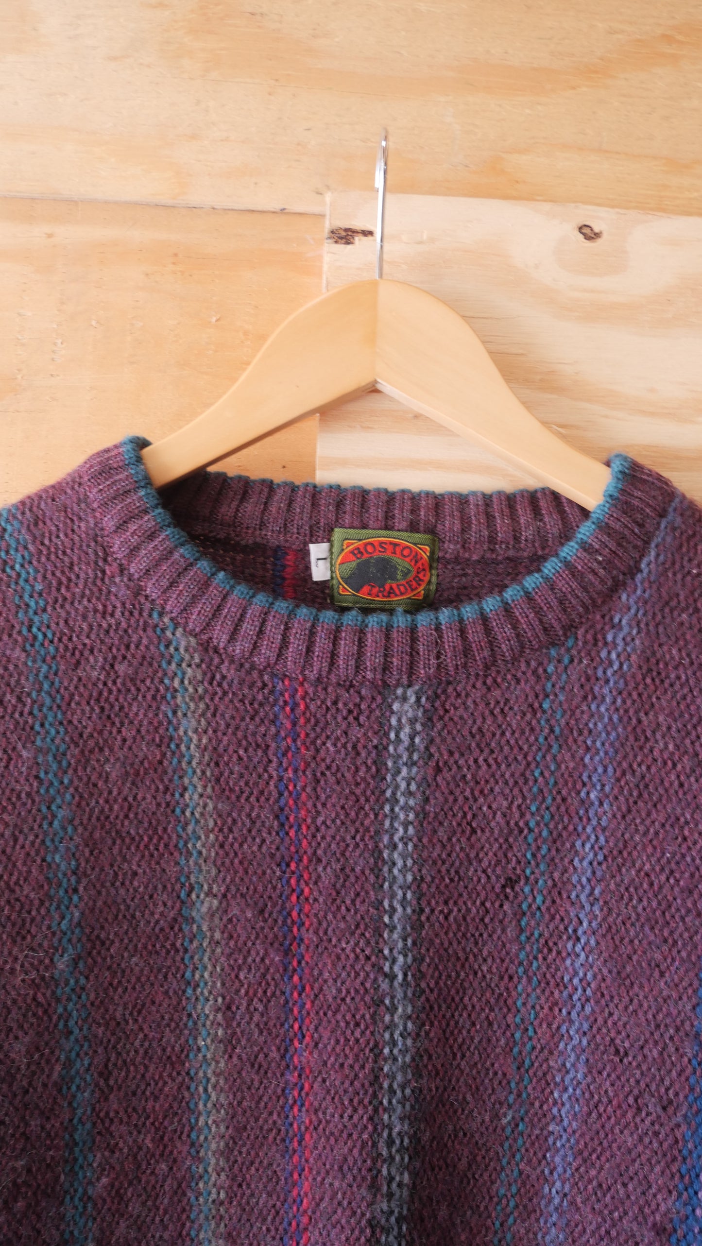 1980s Striped Knit Sweater | L
