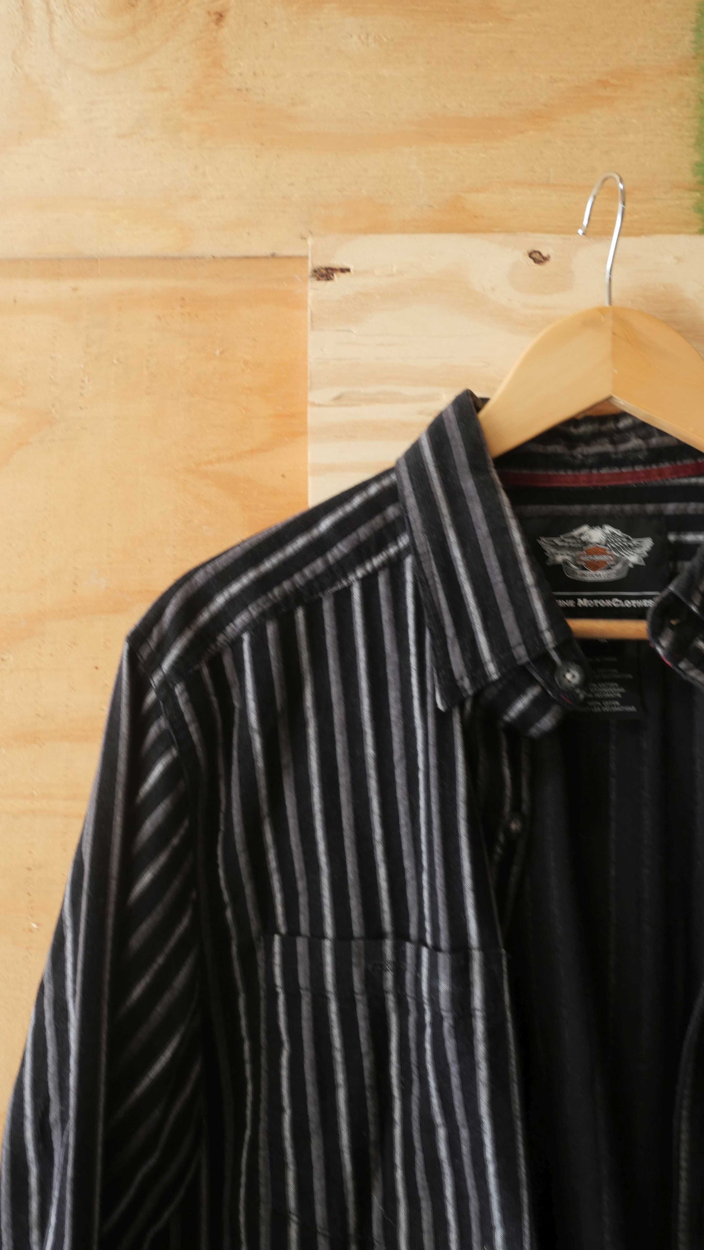 2000s Striped Harley Shirt | M