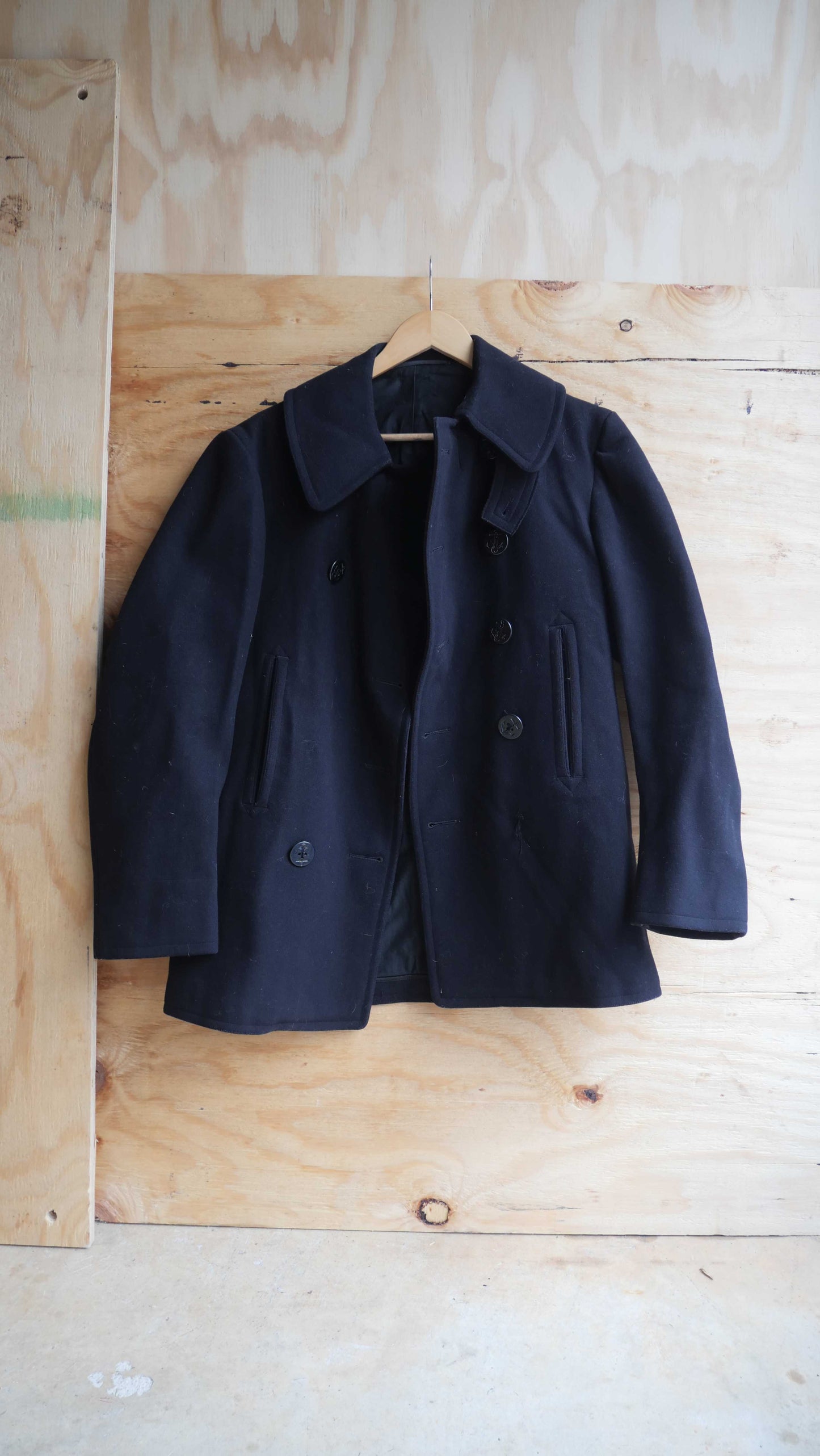 1960s Rounded Collar Naval Peacoat | M