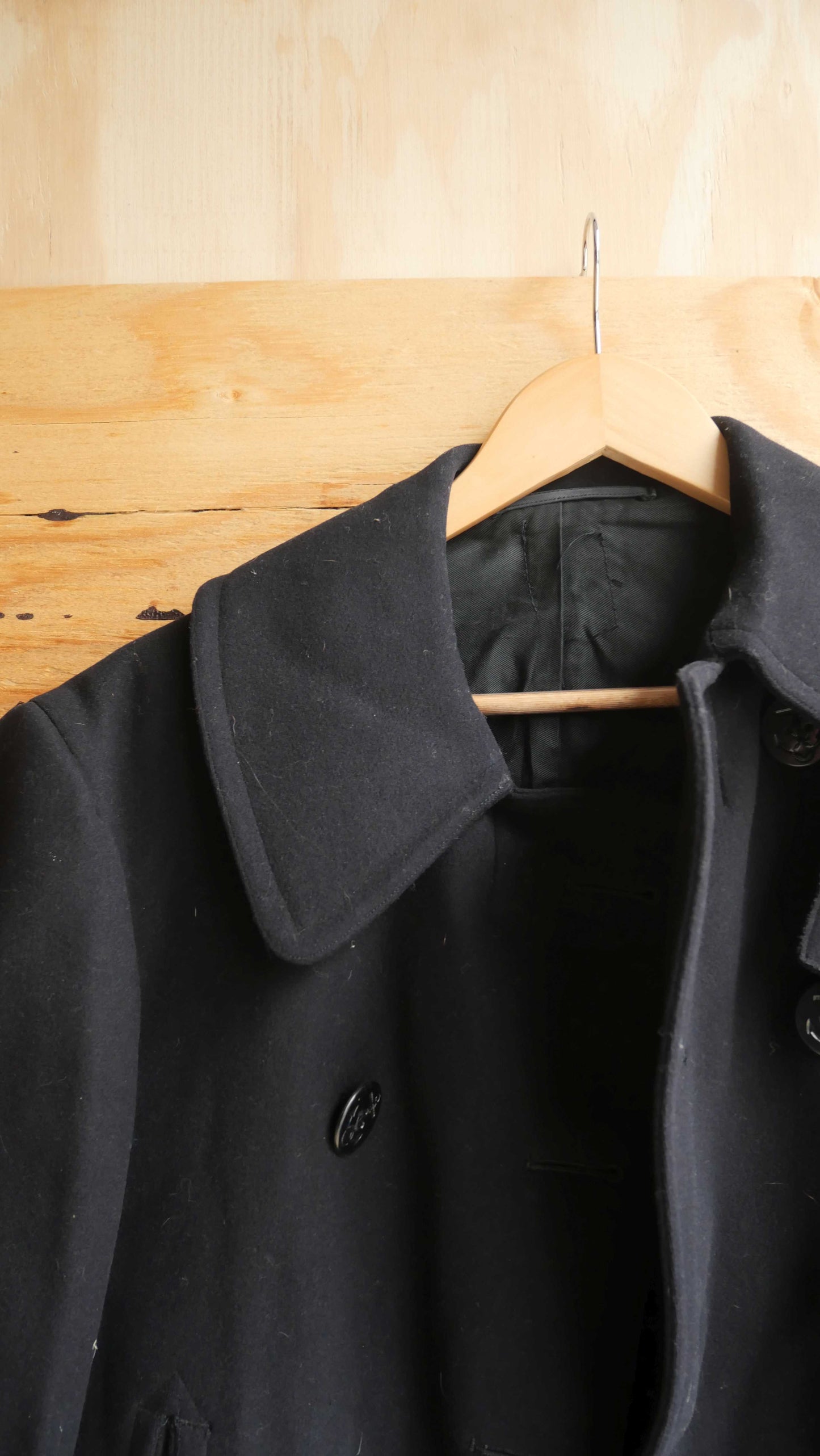 1960s Rounded Collar Naval Peacoat | M