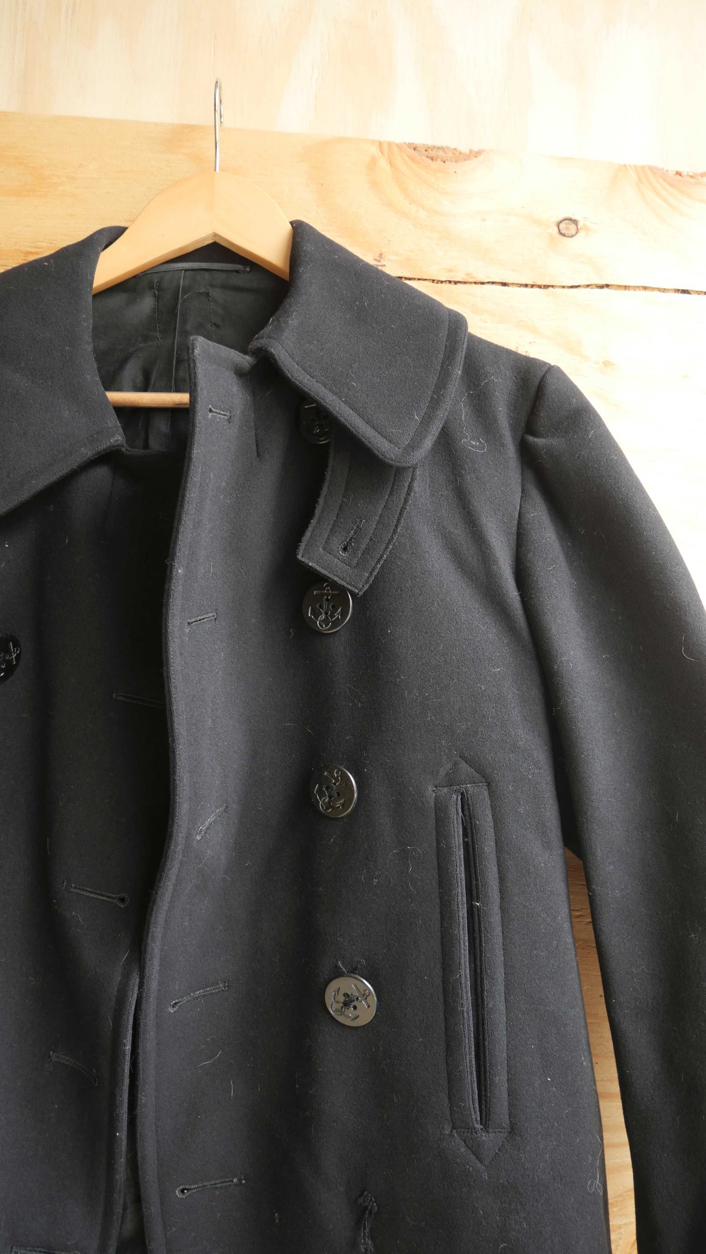 1960s Rounded Collar Naval Peacoat | M