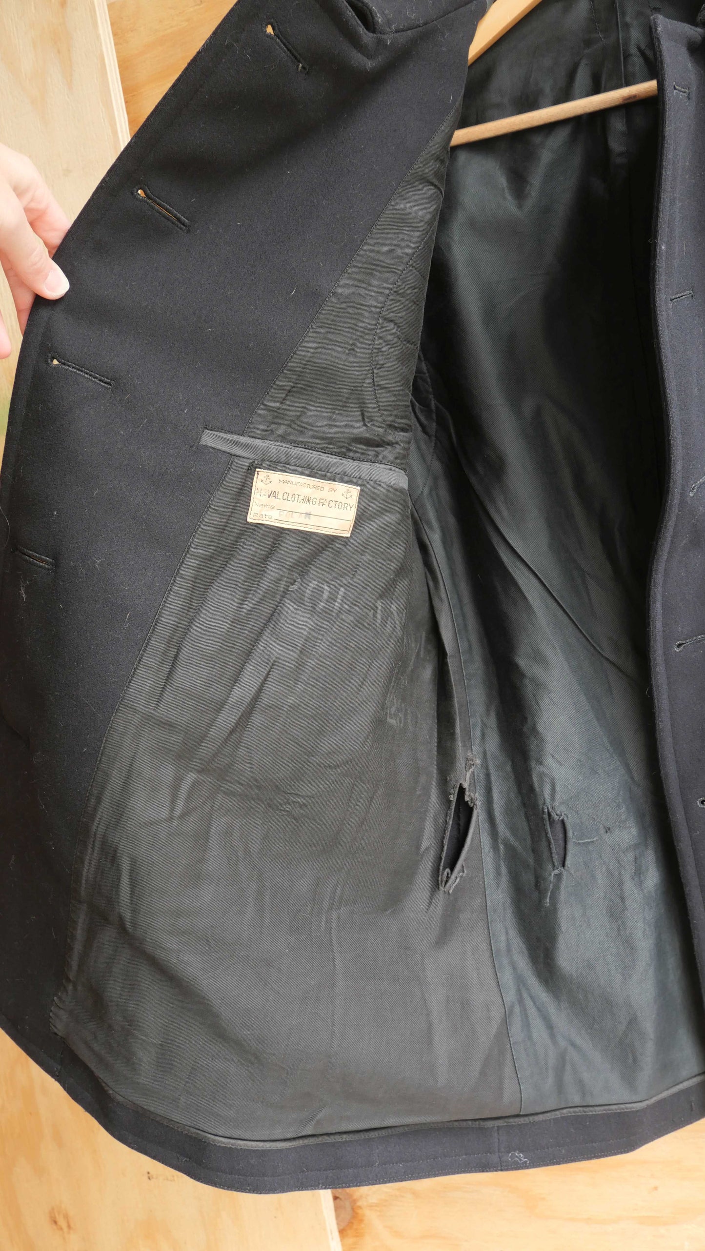 1960s Rounded Collar Naval Peacoat | M