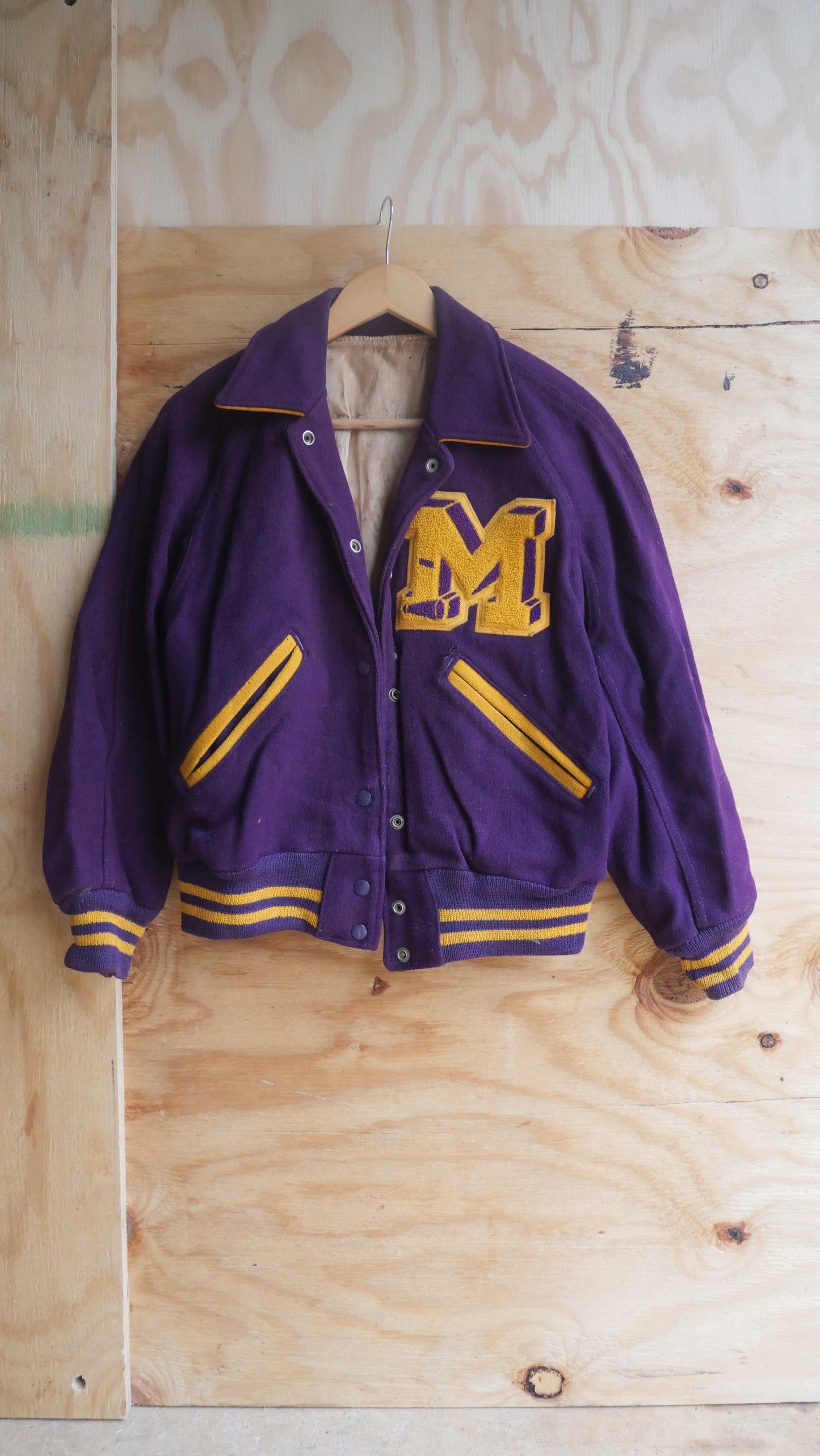 1950s Purple Varsity Jacket | M