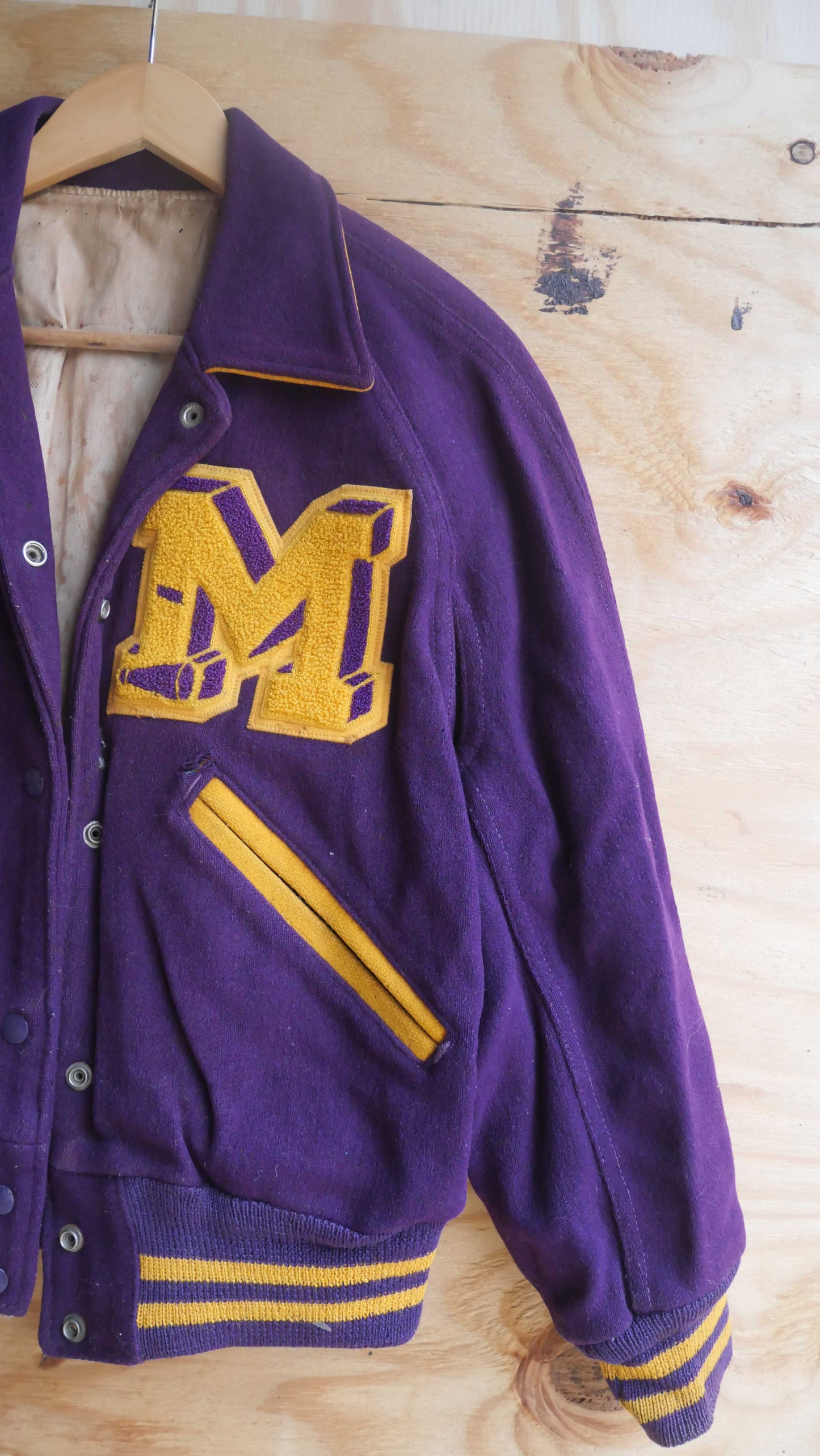 1950s Purple Varsity Jacket | M