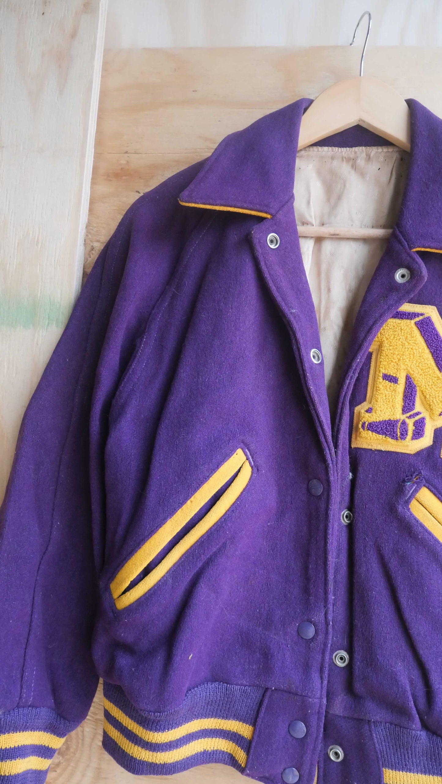 1950s Purple Varsity Jacket | M