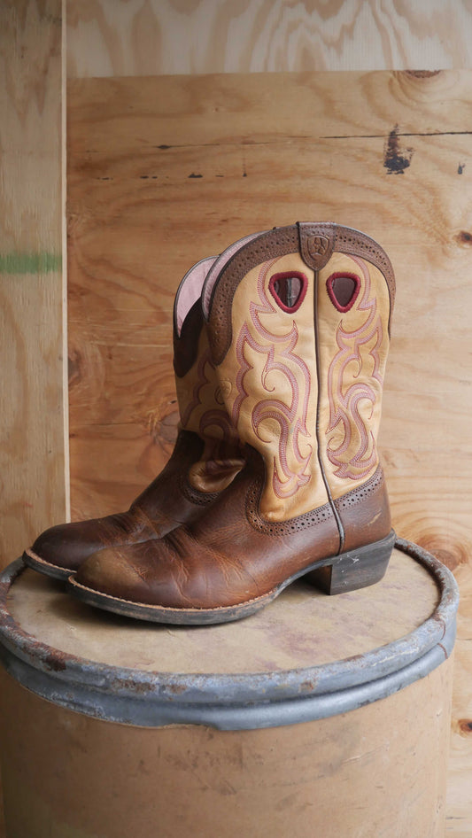 2000s Two Tone Cowboy Boots | 9