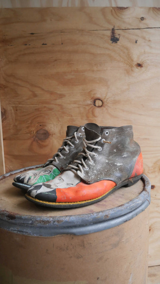 1950s Hand Painted Shoes | 10.5