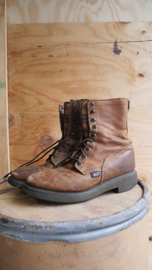 1990s Justin Work Boots | 7.5