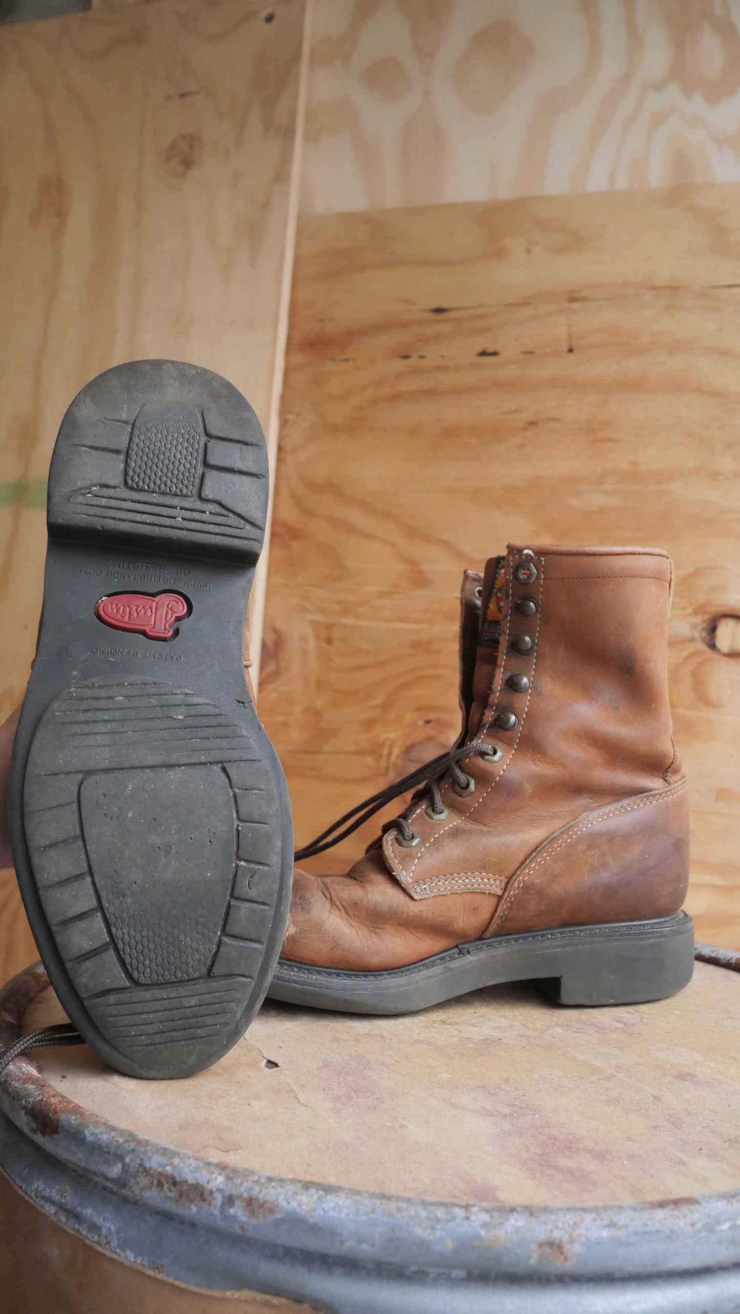 1990s Justin Work Boots | 7.5