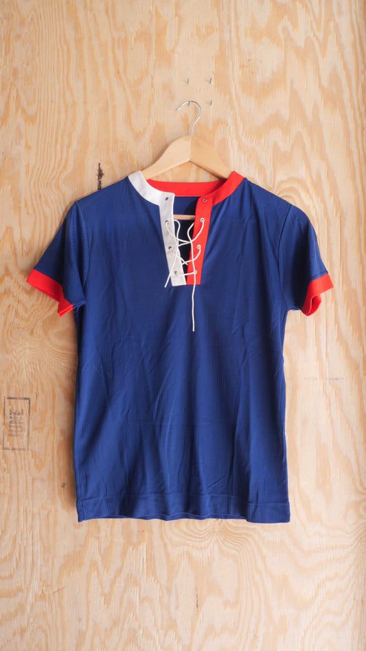 1970s Lace Up Shirt | S