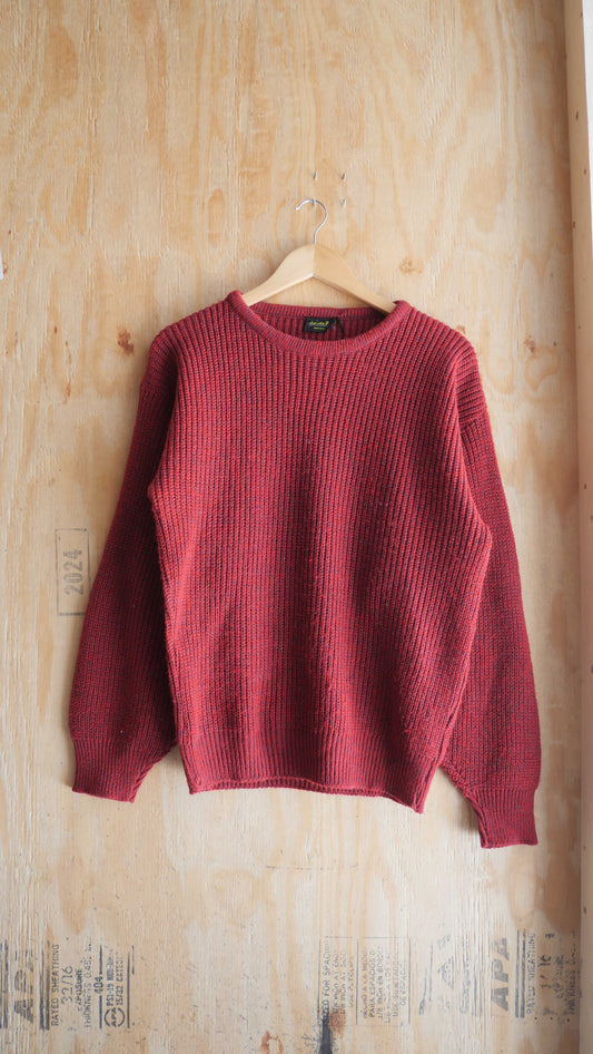 1980s Red Knit Sweater | M