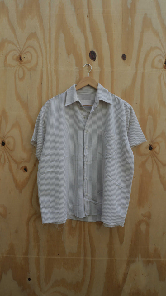 1990s Chopped Striped Shirt | L