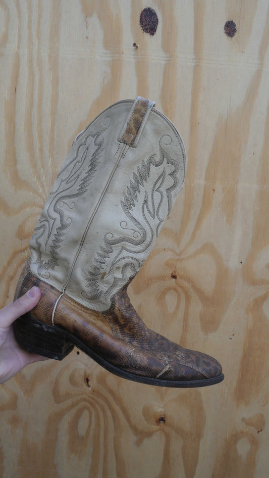 1980s Snakeskin Dan Post Boots | 10