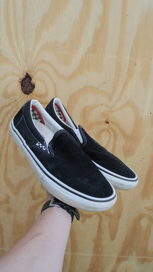 Black Suede Slip On Vans | 10