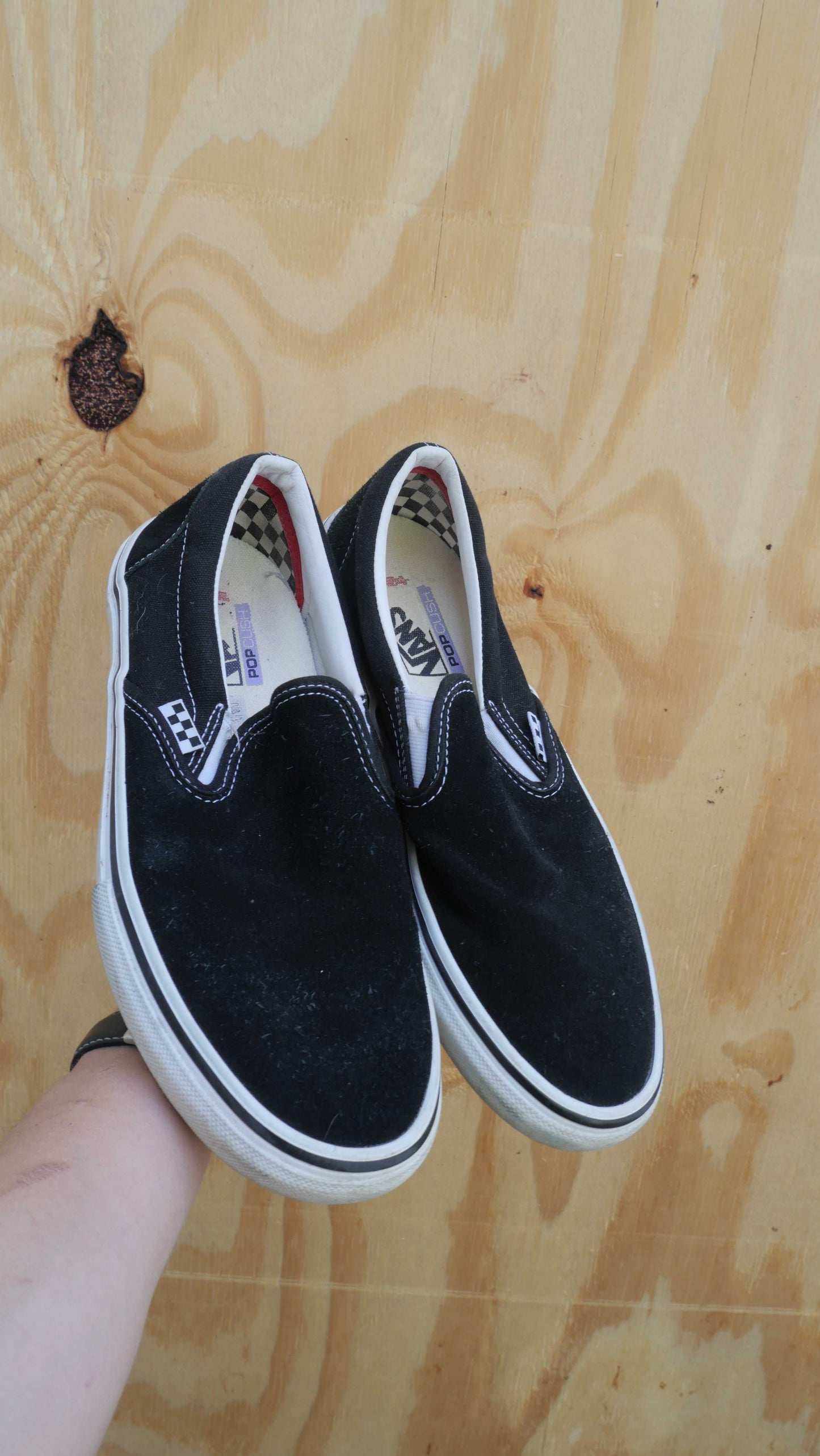 Black Suede Slip On Vans | 10