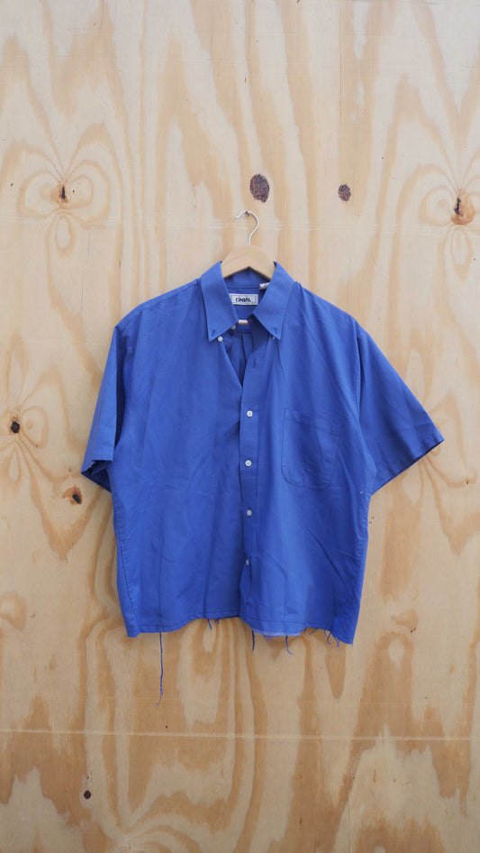 1990s Cropped Work Shirt | L